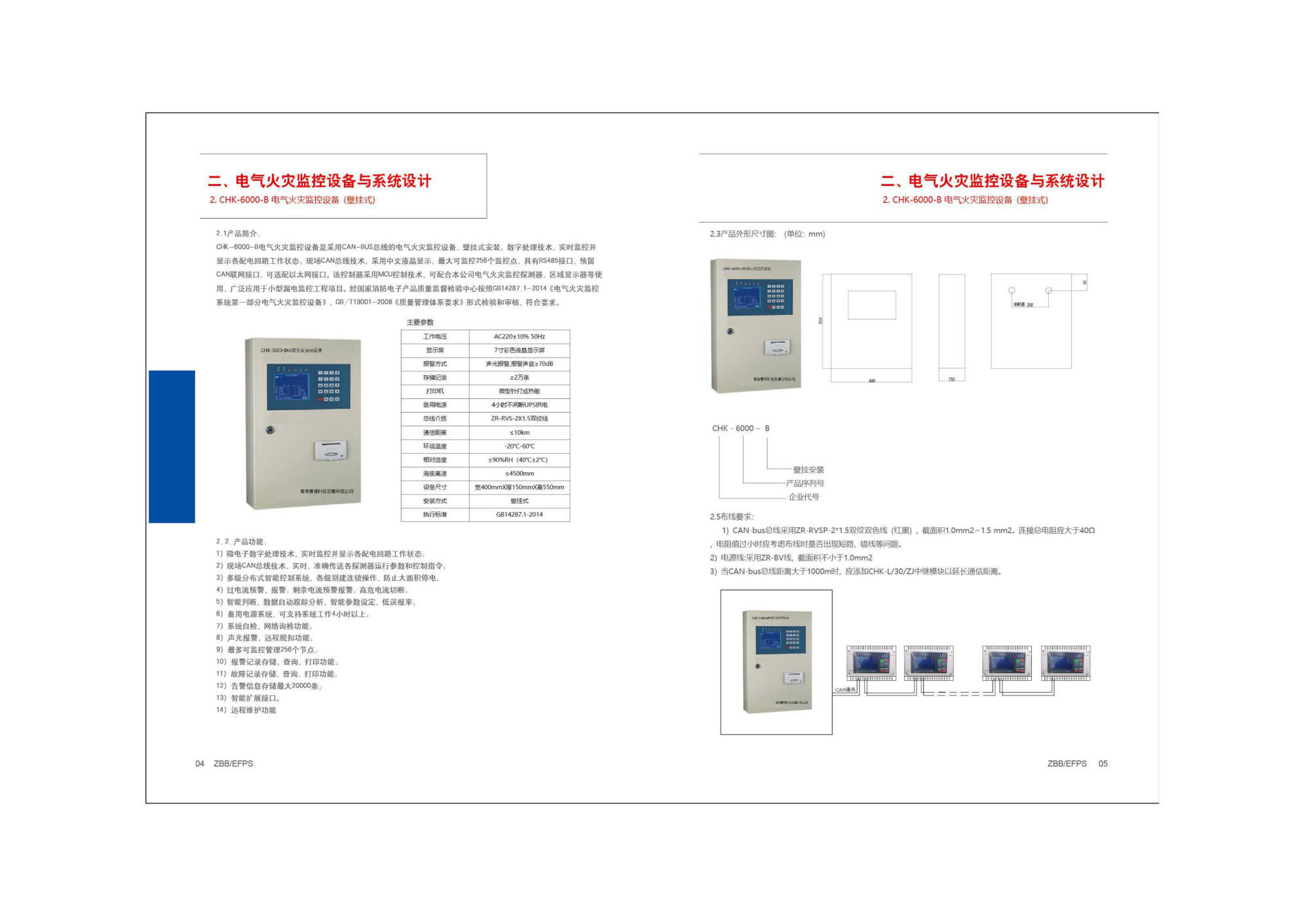 CHK-6000-B壁掛式主機